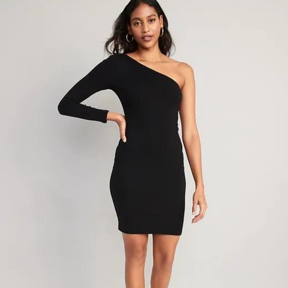 Old Navy Dresses & Skirts - Old Navy Fitted One-Shoulder Rib-Knit Mini Dress for Women